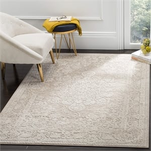 Safavieh Reflection 5' Square Rug in Beige and Cream