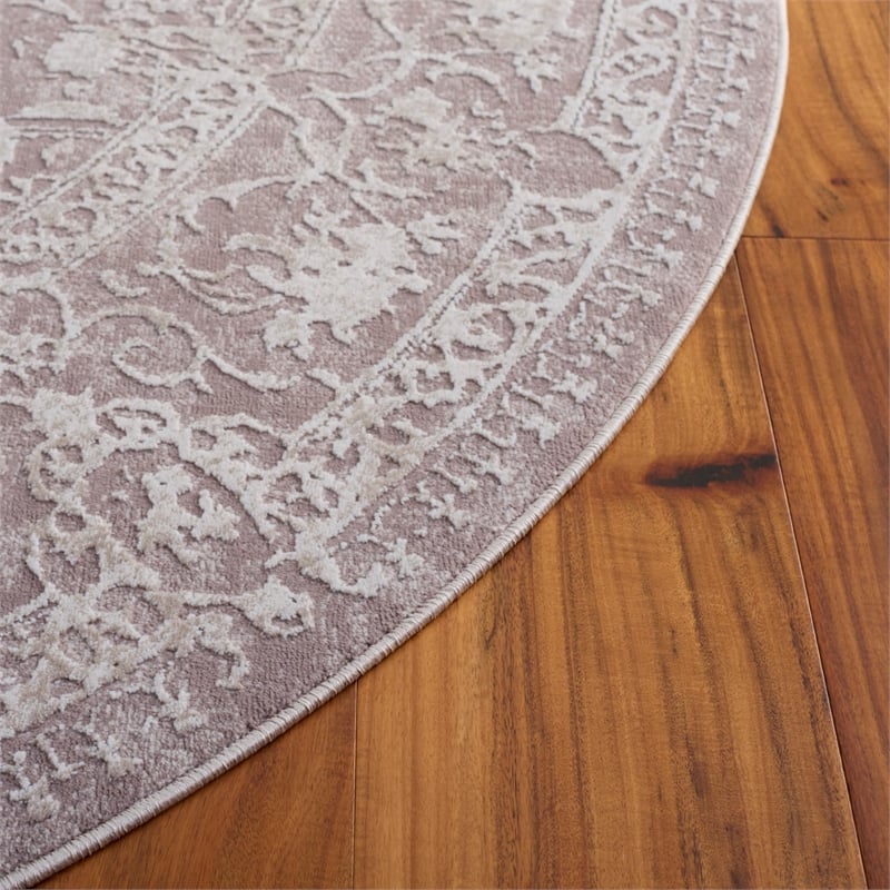 Safavieh Reflection 5' Square Rug in Beige and Cream