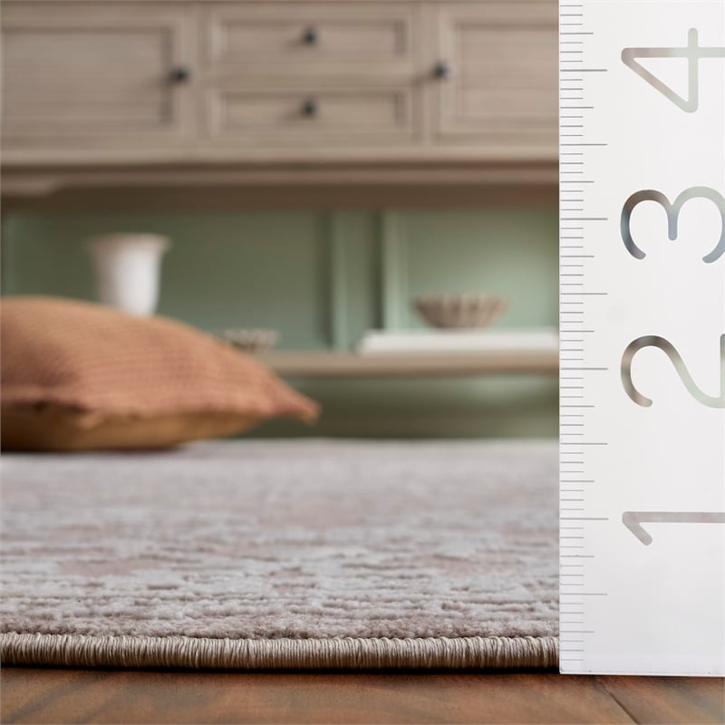 Safavieh Reflection 5' Square Rug in Beige and Cream