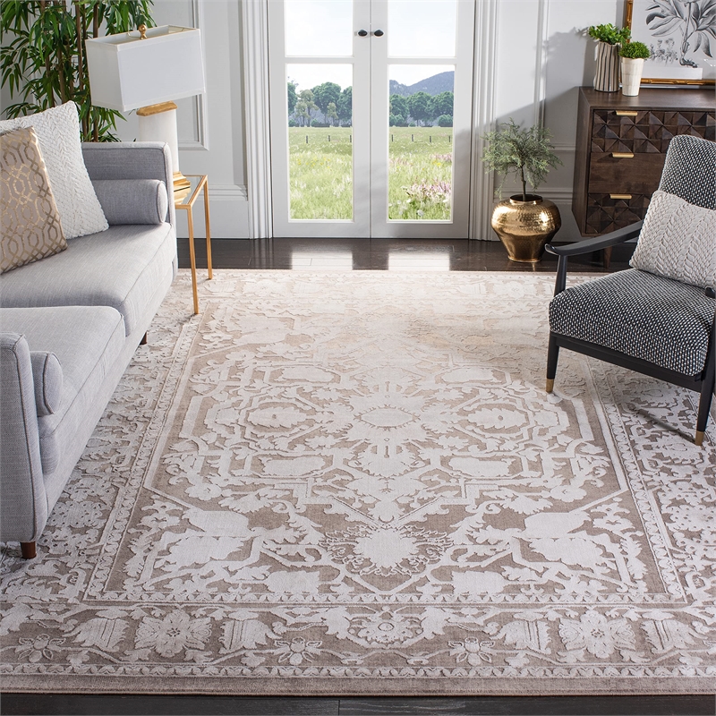 Safavieh Reflection 9' x 12' Rug in Beige and Cream