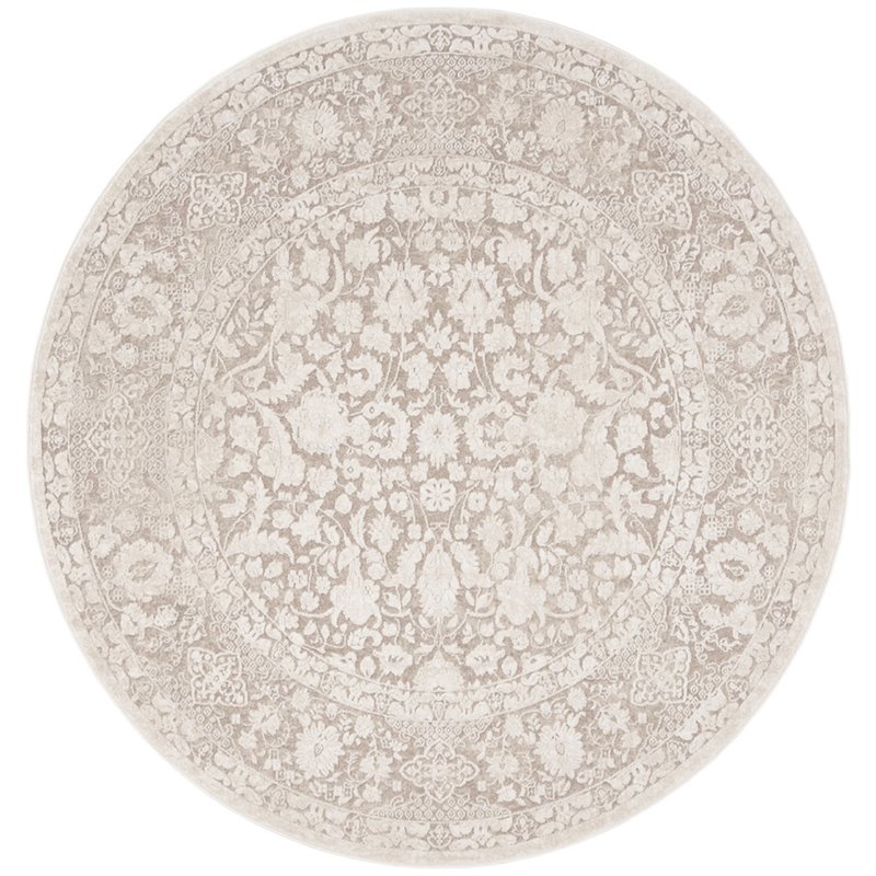 Safavieh Reflection 5' Round Rug in Beige and Cream
