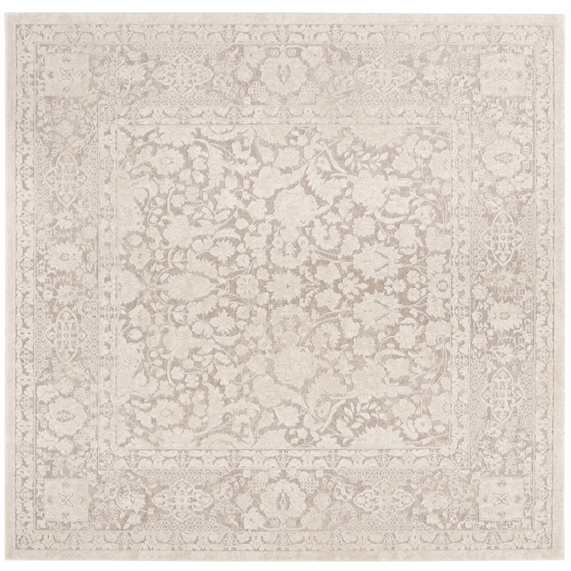 Safavieh Reflection 5' Square Rug in Beige and Cream