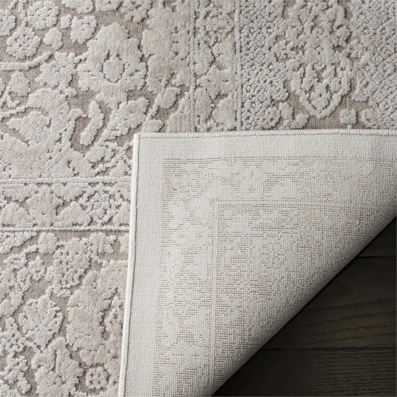 Safavieh Reflection 5' Square Rug in Beige and Cream