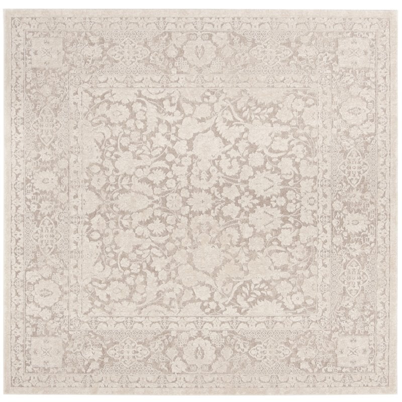 Safavieh Reflection 5' Square Rug in Beige and Cream