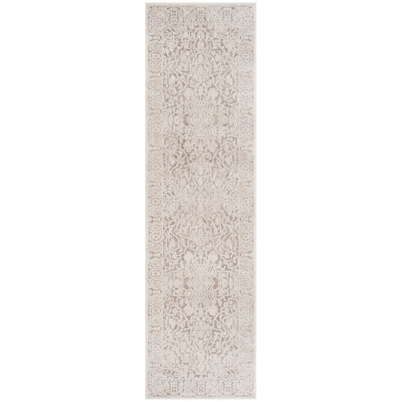 Safavieh Reflection 2'3" x 12' Runner Rug in Beige and Cream