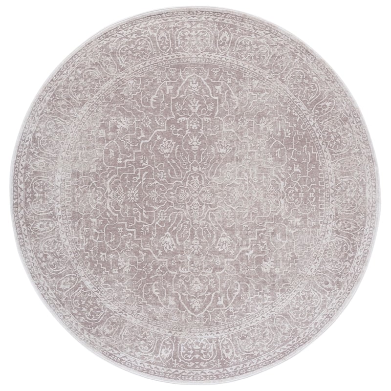 Safavieh Reflection 5' Round Rug in Beige and Cream