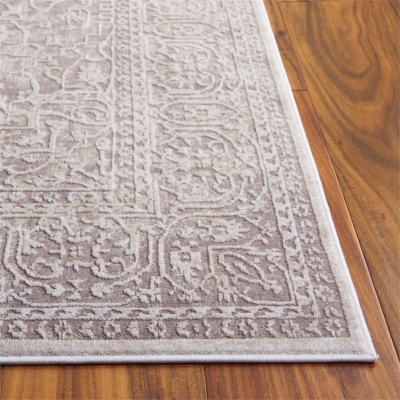 Safavieh Reflection 5' Square Rug in Beige and Cream