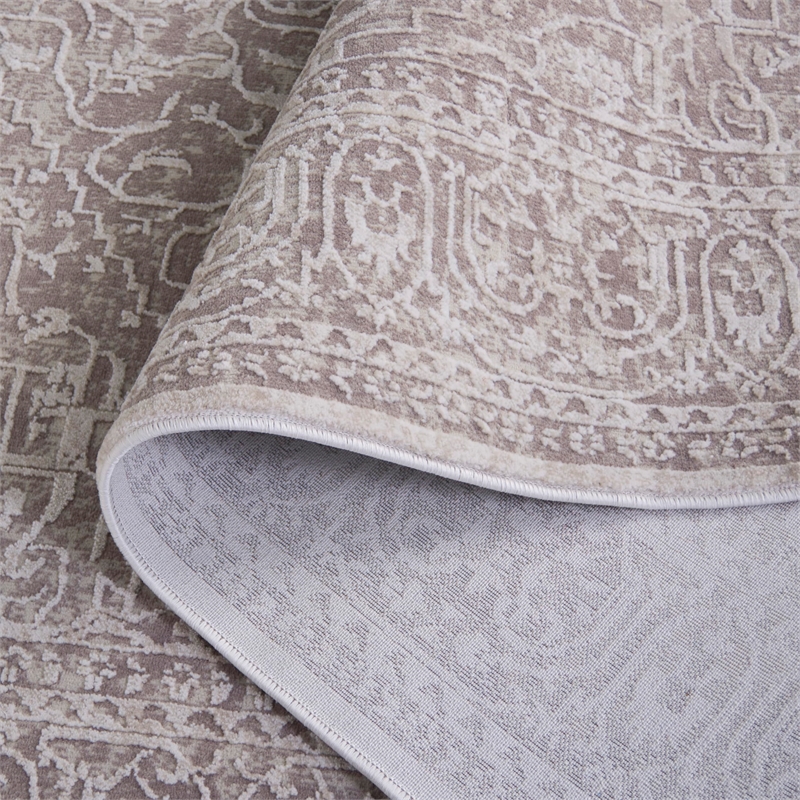 Safavieh Reflection 5' Square Rug in Beige and Cream