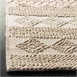 Safavieh Natura 8' Square Hand Woven Wool Rug in Beige and Ivory