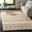 Safavieh Natura 11' x 15' Hand Woven Wool Rug in Beige and Ivory