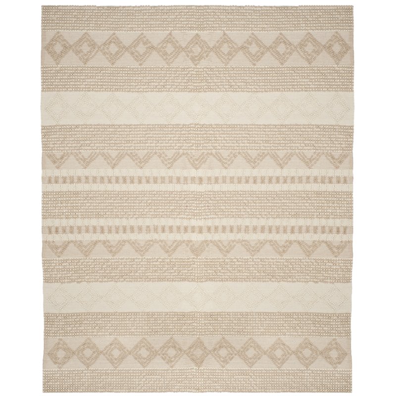 Safavieh Natura 11' x 15' Hand Woven Wool Rug in Beige and Ivory