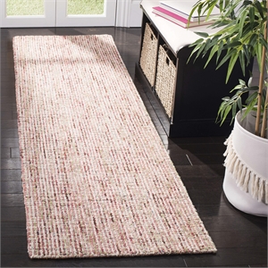 Safavieh Abstract 2'3&quot x 8' Hand Tufted Wool Runner Rug in Beige
