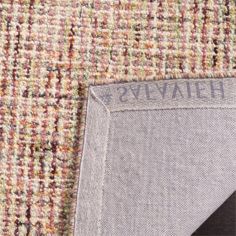 Safavieh Abstract 5' x 8' Hand Tufted Wool Rug in Beige and Rust