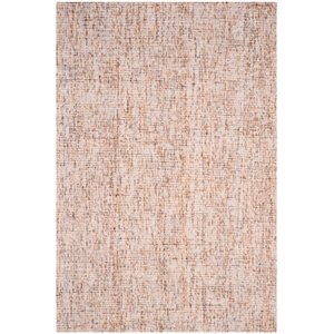 Safavieh Abstract 5' x 8' Hand Tufted Wool Rug in Beige and Rust