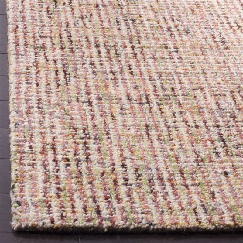 Safavieh Abstract 9' x 12' Hand Tufted Wool Rug in Beige and Rust