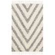 Safavieh Kenya 3' x 5' Hand Knotted Wool Rug in Black and Ivory