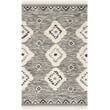 Safavieh Kenya 4' x 6' Hand Knotted Wool Rug in Black and Ivory