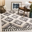 Safavieh Kenya 5' x 8' Hand Knotted Wool Rug in Black and Ivory