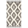 Safavieh Kenya 5' x 8' Hand Knotted Wool Rug in Black and Ivory