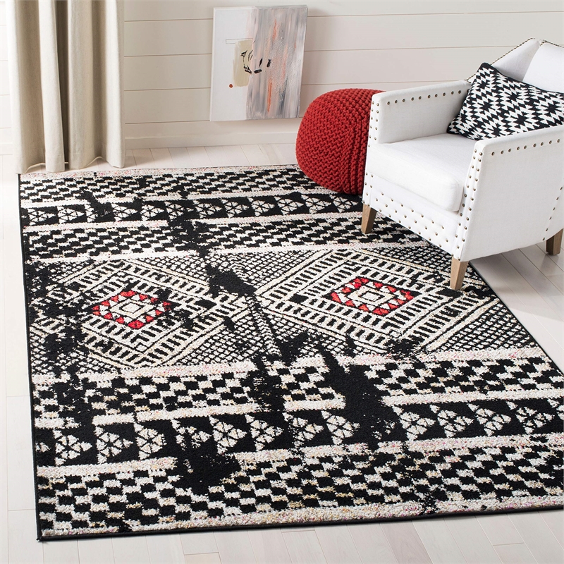 Safavieh Adirondack 3' x 5' Rug in Black and Light Gray