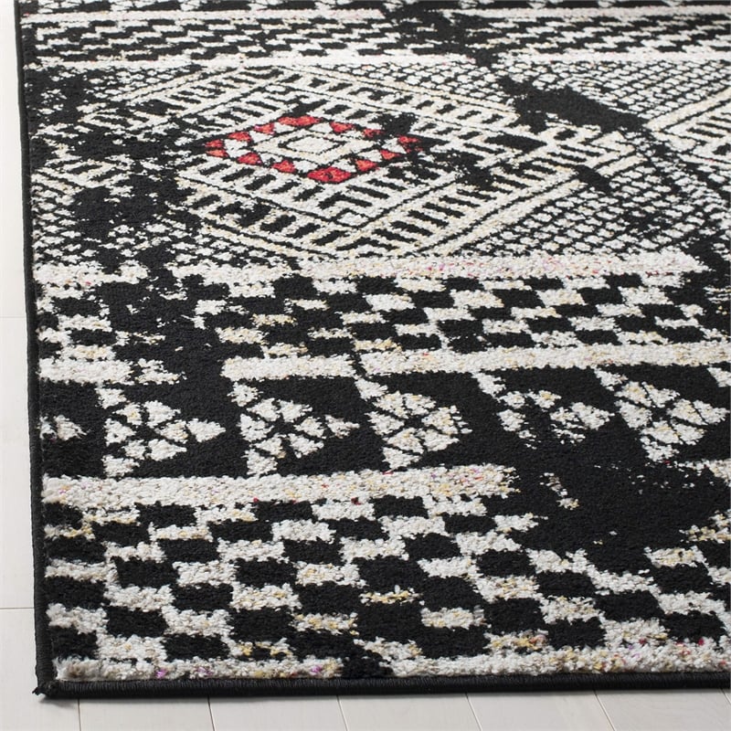 Safavieh Adirondack 4' x 6' Rug in Black and Light Gray