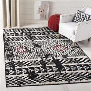 Safavieh Adirondack 6' x 9' Rug in Black and Light Gray