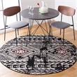 Safavieh Adirondack 6' Round Rug in Black and Light Gray