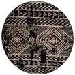 Safavieh Adirondack 6' Round Rug in Black and Light Gray