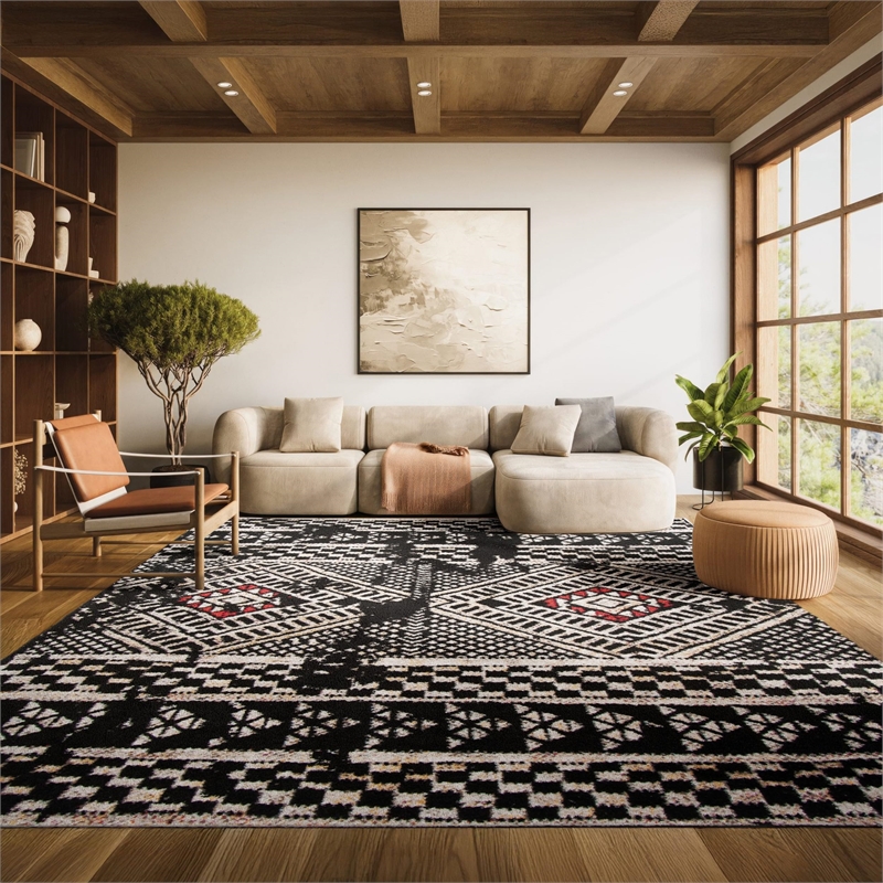 Safavieh Adirondack 8' x 10' Rug in Black and Light Gray