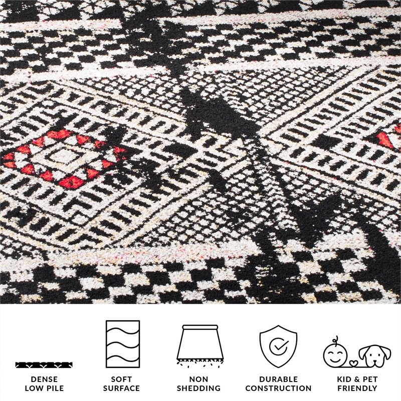 Safavieh Adirondack 8' x 10' Rug in Black and Light Gray