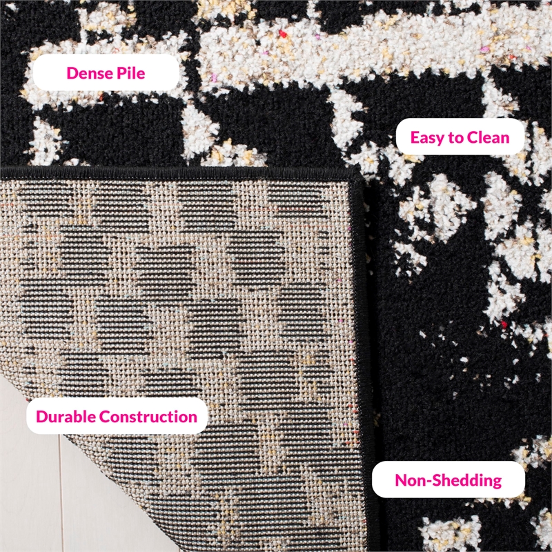 Safavieh Adirondack 9' x 12' Rug in Black and Light Gray