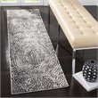 Safavieh Lurex 2' x 8' Runner Rug in Black and Light Gray