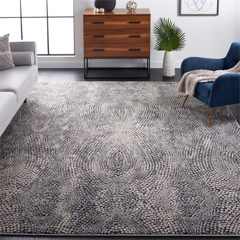 Safavieh Lurex 9' x 12' Rug in Black and Light Gray