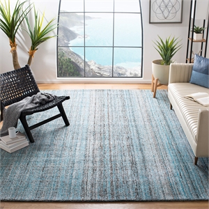 Safavieh Abstract 6' Square Hand Tufted Rug in Blue