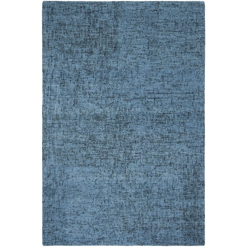 Safavieh Abstract 6' Square Hand Tufted Wool Rug in Blue
