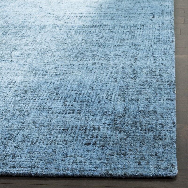 Safavieh Abstract 6' Square Hand Tufted Wool Rug in Blue