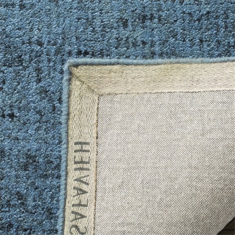 Safavieh Abstract 6' Square Hand Tufted Wool Rug in Blue