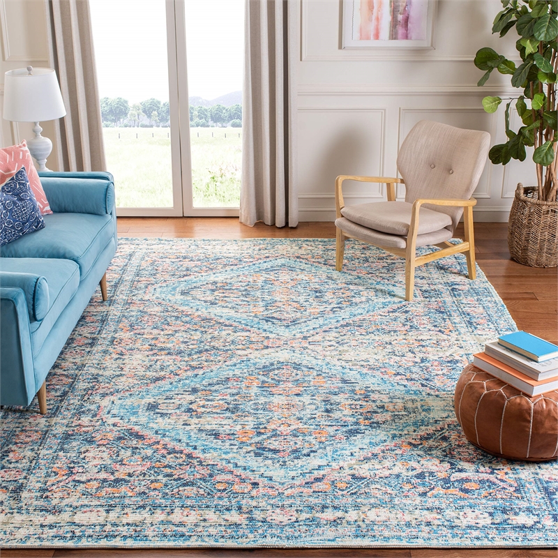 Safavieh Saffron 8' x 10' Hand Loomed Rug in Blue