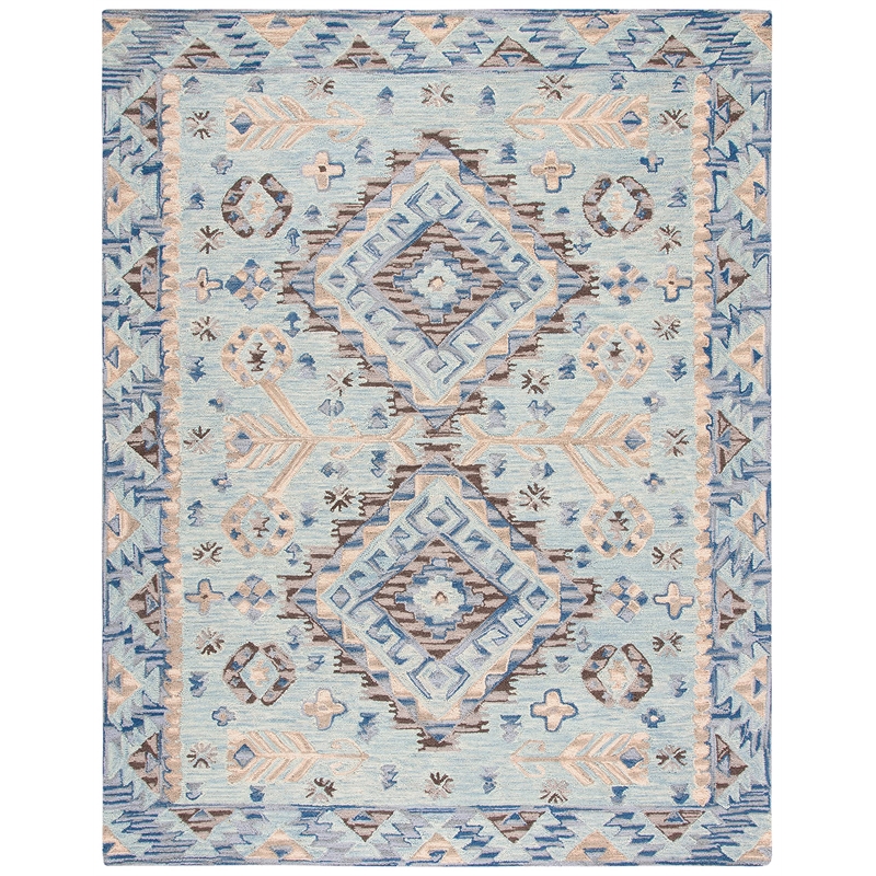 Safavieh Aspen 6' x 9' Hand Tufted Wool Rug in Blue and Beige