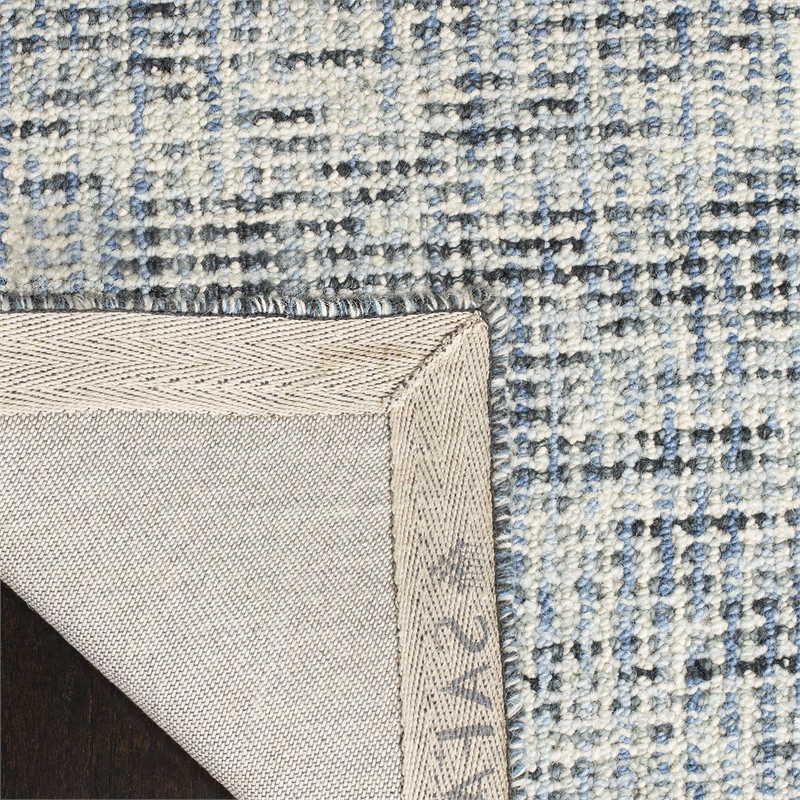 Safavieh Abstract 5' x 8' Hand Tufted Wool Rug in Blue and Charcoal