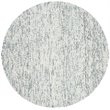 Safavieh Abstract 6' Round Hand Tufted Wool Rug in Blue and Charcoal