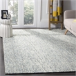 Safavieh Abstract 6' Square Hand Tufted Wool Rug in Blue and Charcoal