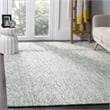 Safavieh Abstract 9' x 12' Hand Tufted Wool Rug in Blue and Charcoal