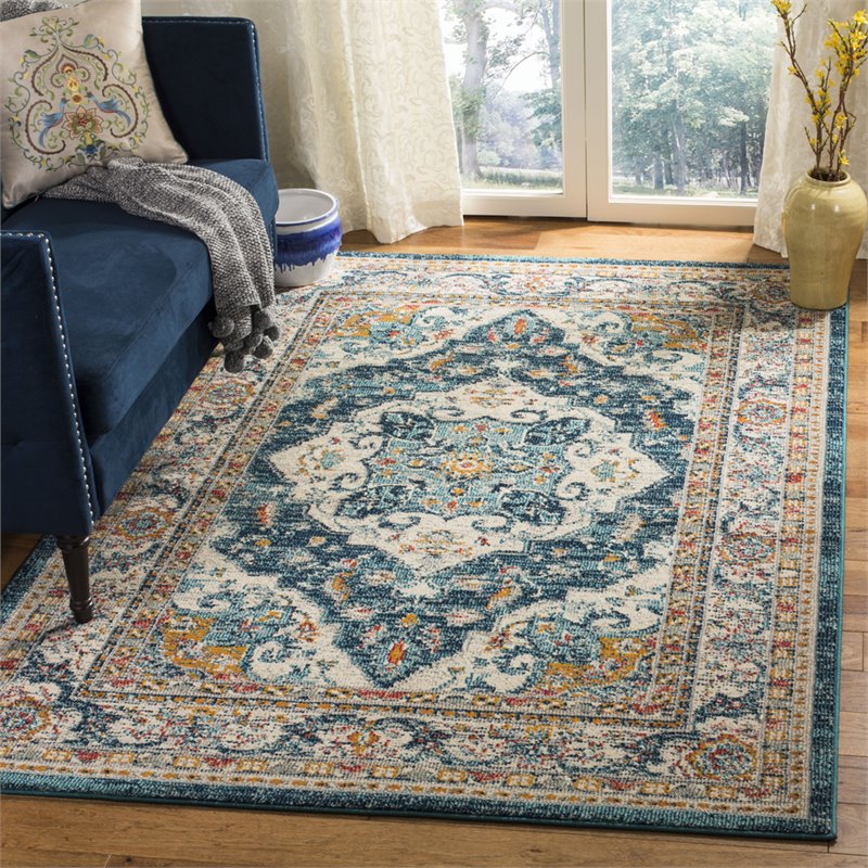Safavieh Phoenix 6' x 9' Rug in Blue and Brown