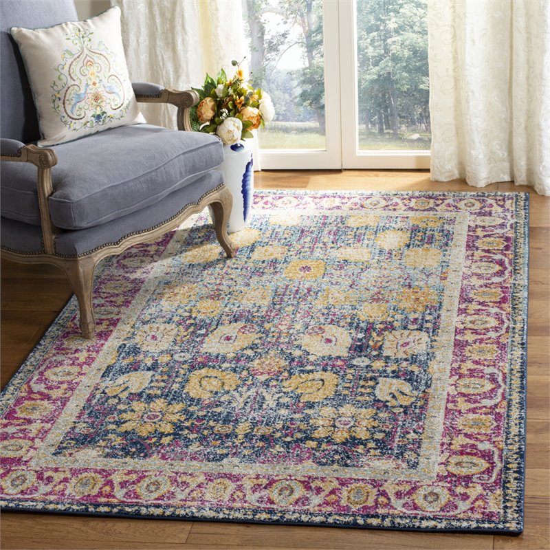 Safavieh Granada 10' x 14' Rug in Blue and Fuchsia