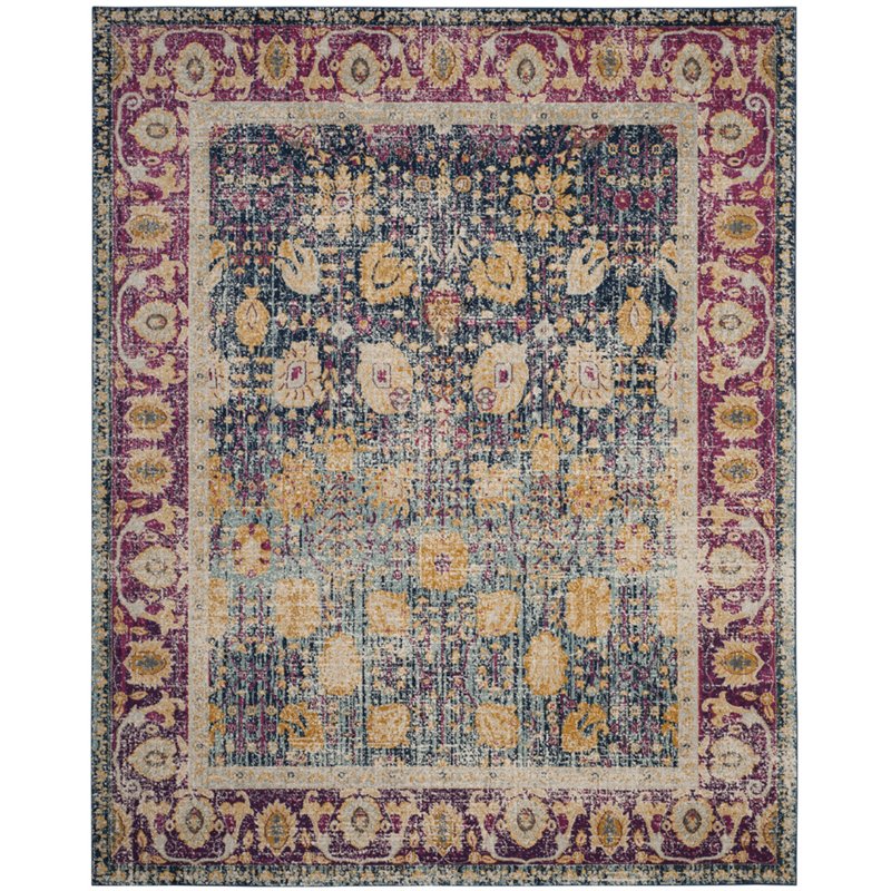 Safavieh Granada 10' x 14' Rug in Blue and Fuchsia