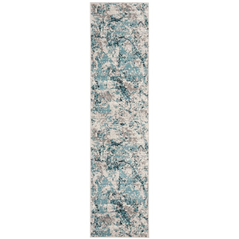 Safavieh Skyler 2' x 10' Runner Rug in Blue and Ivory