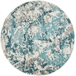 Safavieh Skyler 8' Round Rug in Blue and Ivory