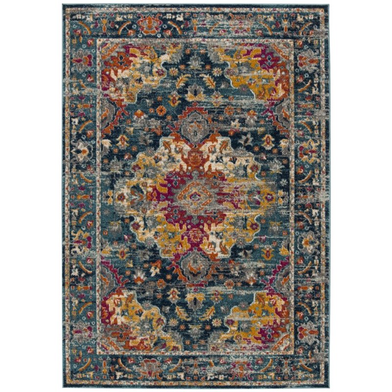 Safavieh Madison 3' x 5' Rug in Blue and Yellow