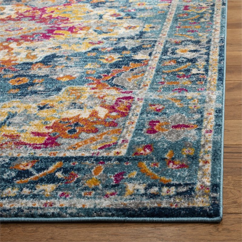 Safavieh Madison 4' x 6' Rug in Blue and Yellow